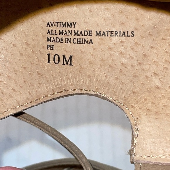 Adrienne Vittadini Women's Sandals Size 10M Tan Fabric "Timmy" Zip Close Wedge - Picture 12 of 13